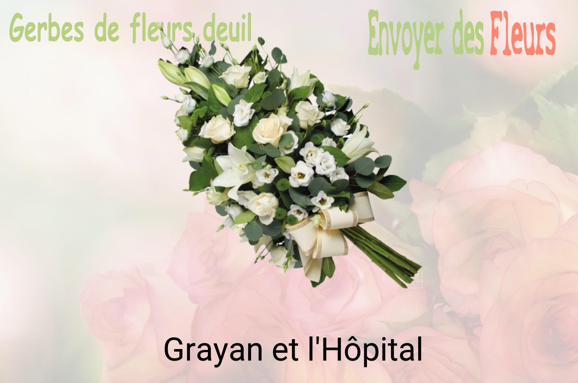 Gerbe de fleurs de deuil livrée à Grayan-et-l'Hôpital